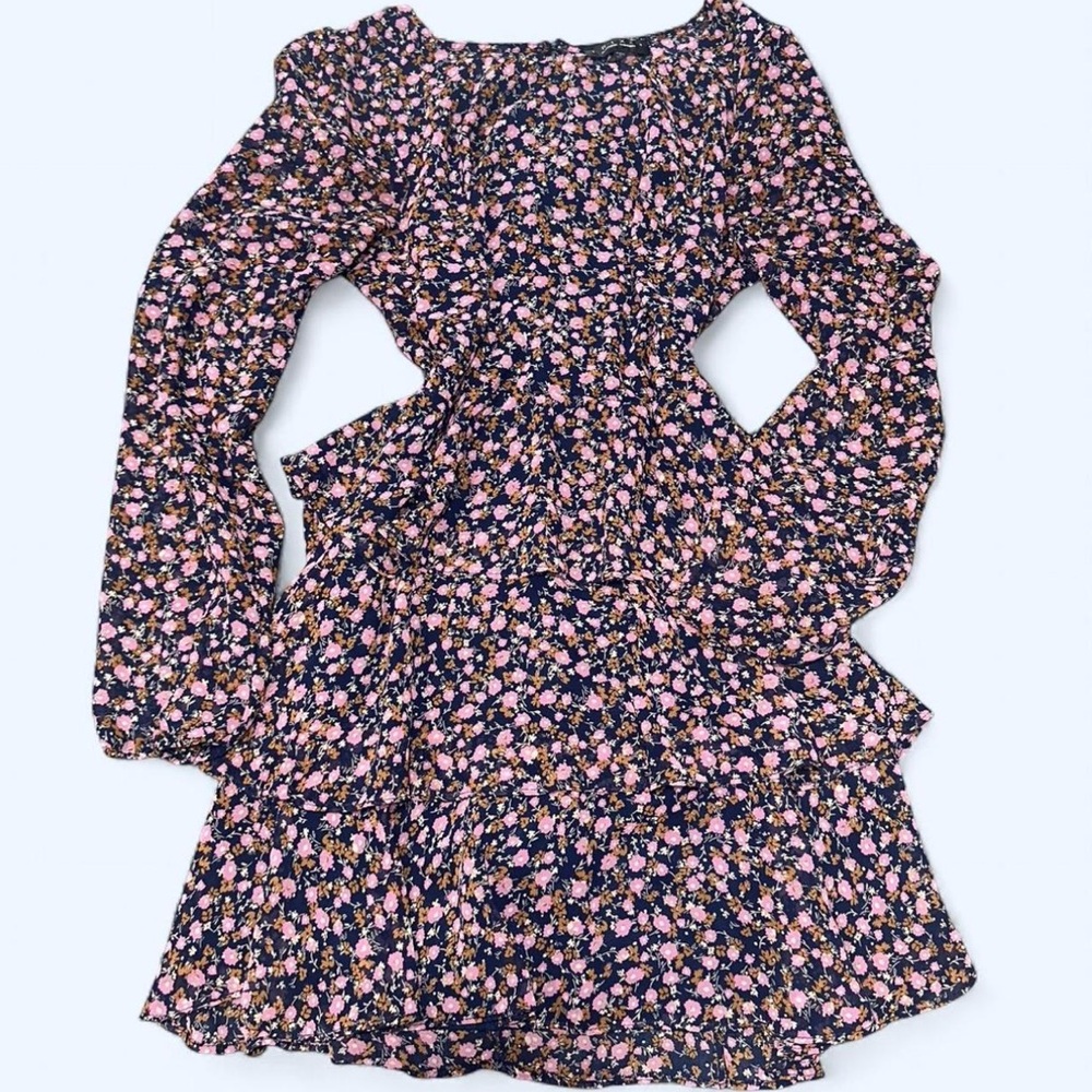 Trixxi Pink and Blue Floral Dress
